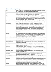 Arts curriculum glossary - Australian Curriculum Consultation
