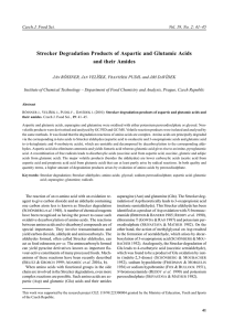 Strecker Degradation Products of Aspartic and Glutamic Acids and