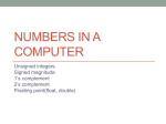 Numbers in a Computer