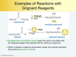 Examples of Reactions with Grignard Reagents
