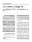 Use of Laboratory Evaluation and Radiologic Imaging in the