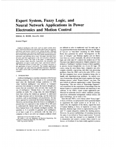 Expert system, fuzzy logic, and neural network applications in power