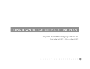 downtown houghton marketing plan