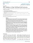 MET Inhibition in Clear Cell Renal Cell Carcinoma