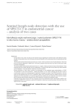 Sentinel lymph node detection with the use of SPECT