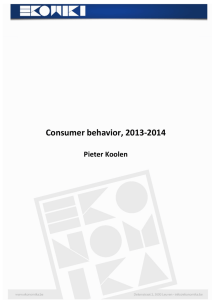 Consumer behavior, 2013-‐2014