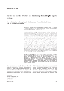 Species loss and the structure and functioning of multitrophic