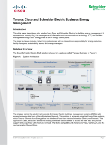 Torana: Cisco and Schneider Electric Business Energy