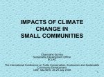impacts of climate change in small communities