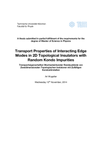 Transport Properties of Interacting Edge Modes in 2D Topological