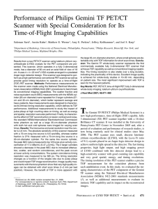 Performance of Philips Gemini TF PET/CT Scanner