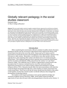 Globally relevant pedagogy in the social studies classroom