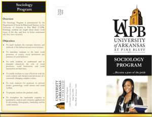 sociology program - University of Arkansas at Pine Bluff