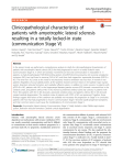 Clinicopathological characteristics of patients with amyotrophic