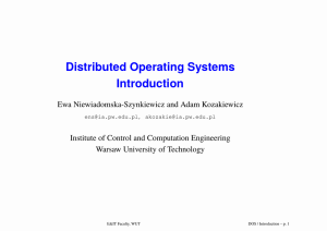 Distributed Operating Systems Introduction