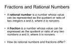 Fractions, Part 1 - University of Arizona Math