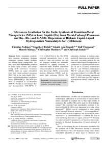 Microwave Irradiation for the Facile Synthesis of