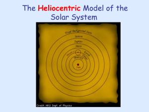 The Heliocentric Model of the Solar System
