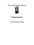 Haverhill High School Trigonometry Curriculum Map