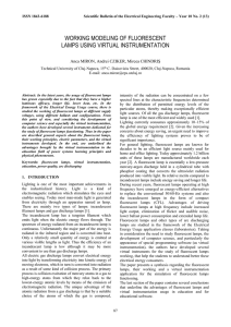 2. fluorescent lamps - Scientific Bulletin of Electrical Engineering