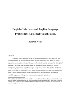 English-Only Laws and English Language Proficiency An