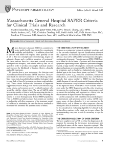 Massachusetts General Hospital SAFER Criteria for Clinical