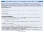 National Curriculum Requirements of Geography at Key Stage 1