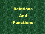 Relations and Functions