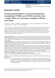 Genetic polymorphisms and drug interactions modulating