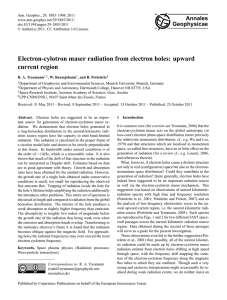Electron-cylotron maser radiation from electron holes