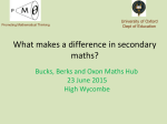 What makes a difference in secondary maths?