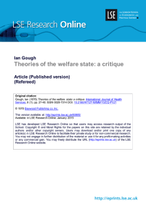 Theories of the welfare state: a critique