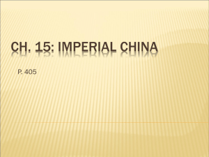 Ch 15 Imperial China