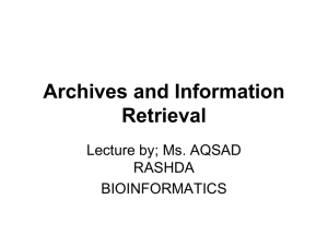 Databases in Bioinformatics