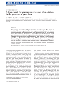 A framework for comparing processes of speciation in the