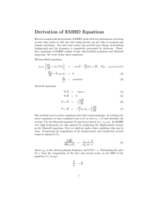 Derivation of EMHD Equations