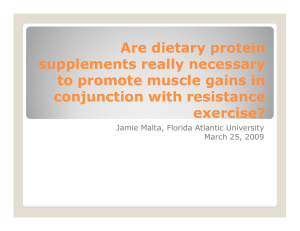 di i di i Are dietary protein supplements really necessary to promote