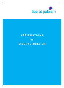 affirmations liberal judaism - Wessex Liberal Jewish Community