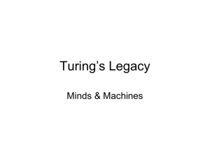 Turing*s Legacy - Cognitive Science Department