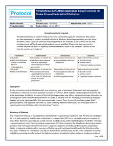 Percutaneous Left Atrial Appendage Closure Devices for Stroke