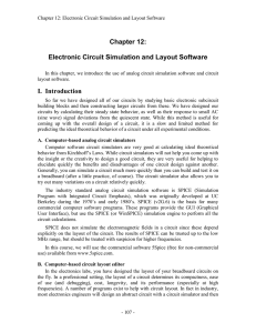 Electronic Circuit Simulation and Layout Software