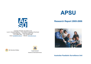 Research Report 2005-2006 - Australian Paediatric Surveillance Unit