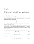 Chapter 1 D`Alembert`s principle and applications