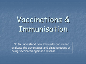 What is vaccination?