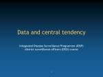 Data and Central Tendency