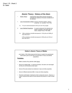 Atomic Theory: History of the Atom