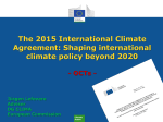 Climate change and EUs 2015 international agreement on