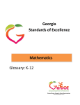 K-12 Math Glossary - Georgia Standards of Excellence