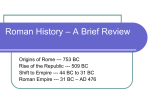 Roman History – A Brief Review
