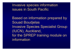 Invasive species information issues in South Pacific Based